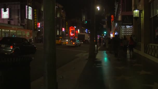 Hollywood Viděn Noci Los Angeles — Stock video