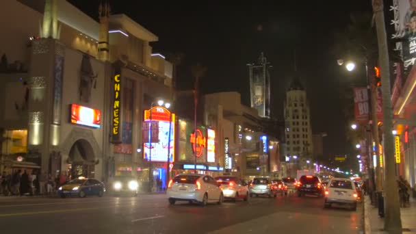 Traffic Chinese Theaters Los Angeles — Video Stock