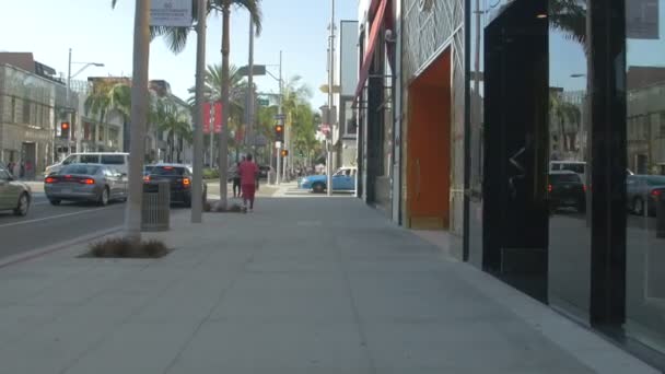 Passeio Uma Rua Beverly Hills Estados Unidos América — Vídeo de Stock