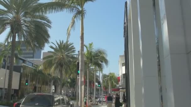 Zonnige Dag Beverly Hills Verenigde Staten Van Amerika — Stockvideo