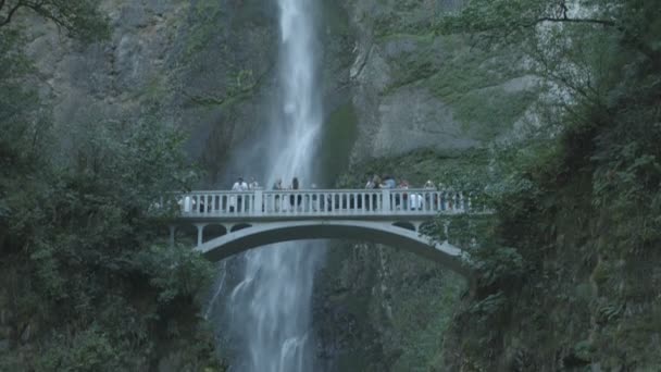 Взгляд Вверх Водопад Мултфелла — стоковое видео