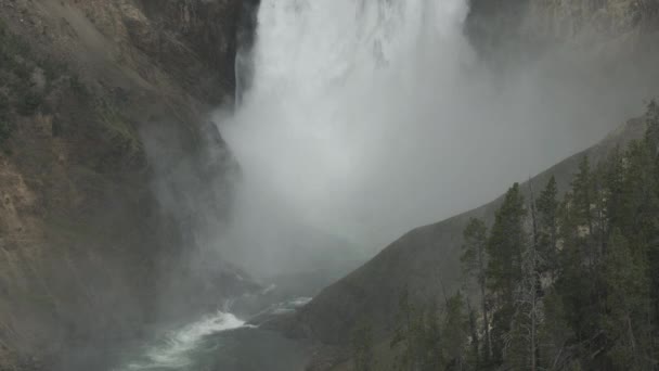 Hermosa Vista Del Fondo Cascada — Vídeos de Stock