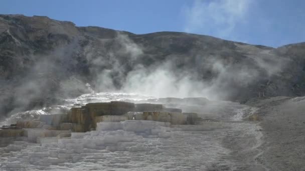 Steaming Stones Yellowstone National Park — Stock Video