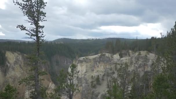 Bella Vista Sulla Valle Del Parco Nazionale Yellowstone — Video Stock