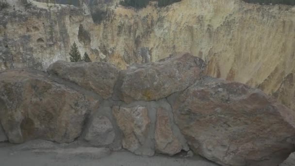 Yellowstone Canyon Στο Εθνικό Πάρκο Yellowstone Αμερική — Αρχείο Βίντεο