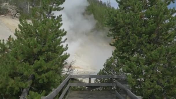 Fumarole Parque Nacional Yellowstone — Vídeos de Stock