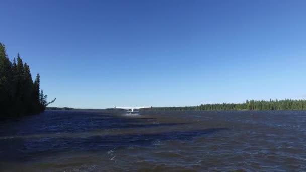 Морський Літак Злітає Озера — стокове відео