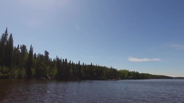 Vista Del Lago Burntwood Canadá — Vídeos de Stock