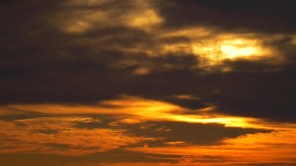 Nuvens Céu Dourado — Vídeo de Stock