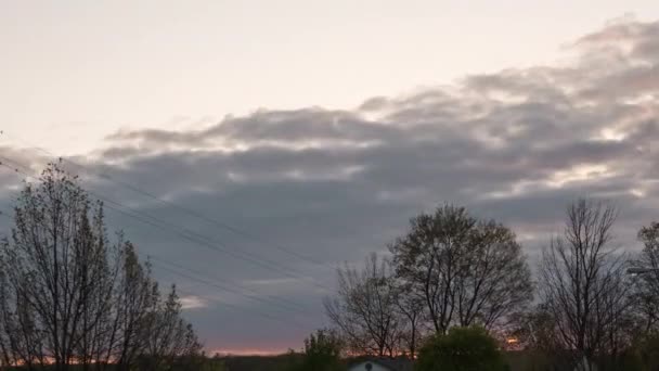 Tijdspanne Van Wolken Bij Schemering — Stockvideo