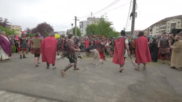 Zenturio Soldaten Die Jesus Auspeitschen — Stockvideo