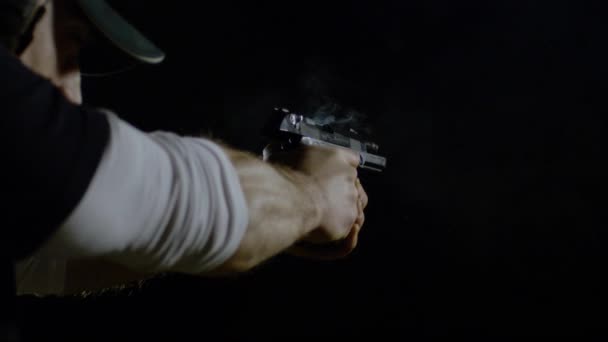 射击后自动步枪 超慢速运动 — 图库视频影像