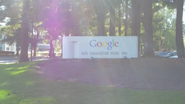 Google Znamení Charleston Road — Stock video