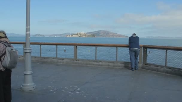 Skeleden Görünen Alcatraz Adası — Stok video