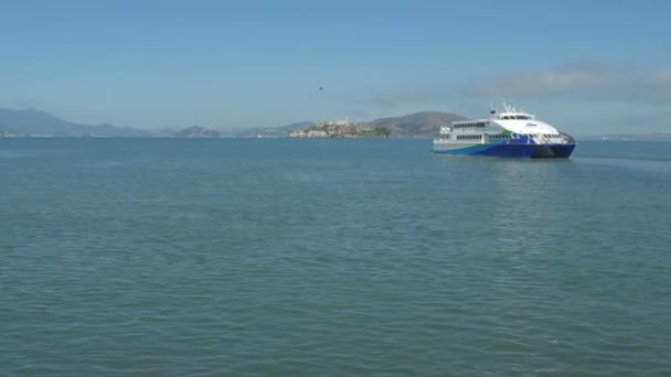 Isla Alcatraz Barco — Vídeos de Stock