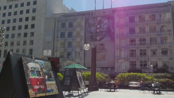 Obrazy Rzeźby Placu Union Square — Wideo stockowe