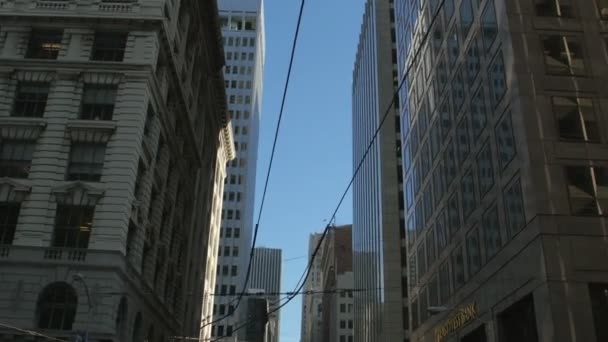 Vezetékek Épületek San Franciscóban — Stock videók