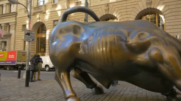 Estatua Toro Nueva York — Vídeos de Stock