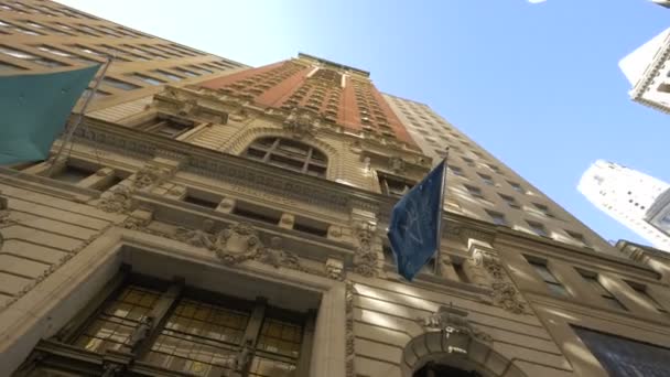 New York Wall Street Numaradaki Eski Bina — Stok video