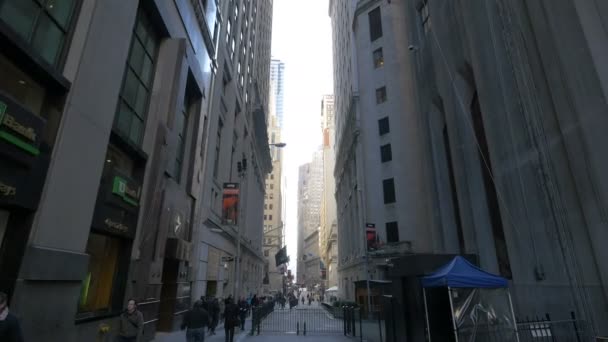 Wall Street New York City — Stockvideo