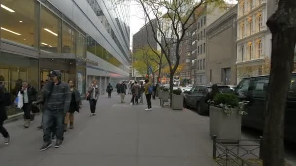 Persone Che Camminano Strada New York Usa — Video Stock