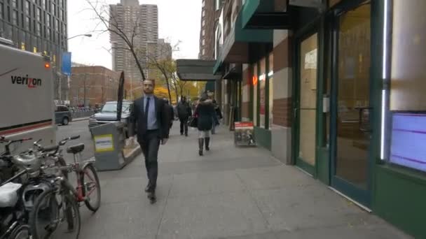 Gente Caminando Por Ciudad Nueva York Estados Unidos — Vídeo de stock