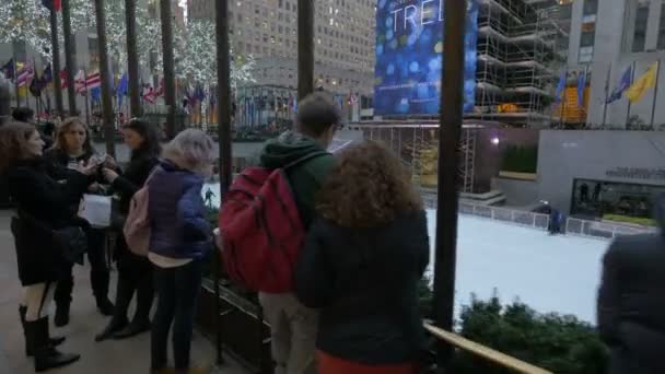 Pista Rockefeller Center New York Usa — Video Stock