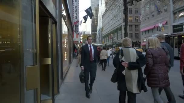 Mensen Die Manhattan Lopen — Stockvideo