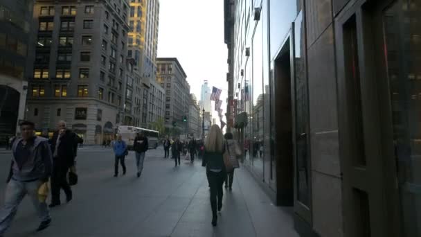 Pessoas Passear Manhattan — Vídeo de Stock