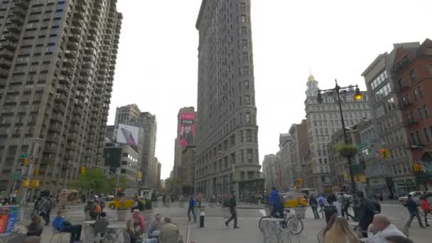 Edificio Flatiron Nueva York Estados Unidos — Vídeos de Stock