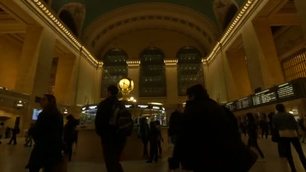 Orang Orang Dalam Stasiun Grand Central New York Amerika Serikat — Stok Video