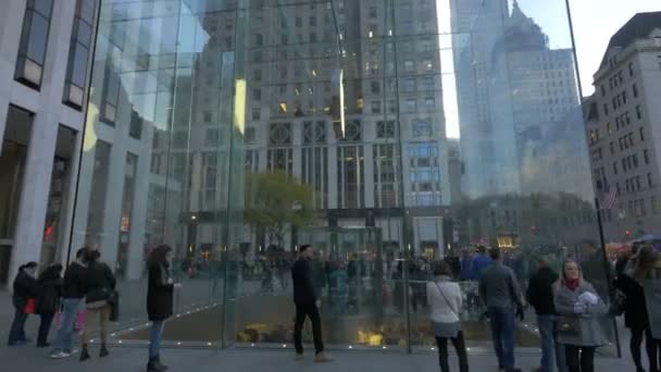 Personnes Entrée Apple Store New York États Unis — Video