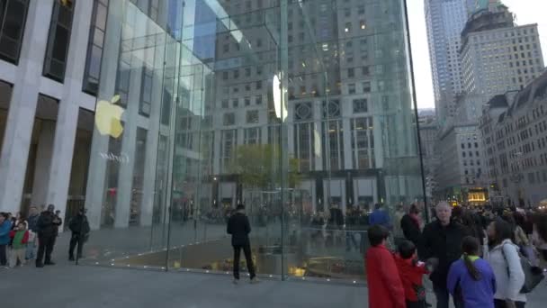 Ingresso Cubo Vetro Negozio New York Stati Uniti — Video Stock