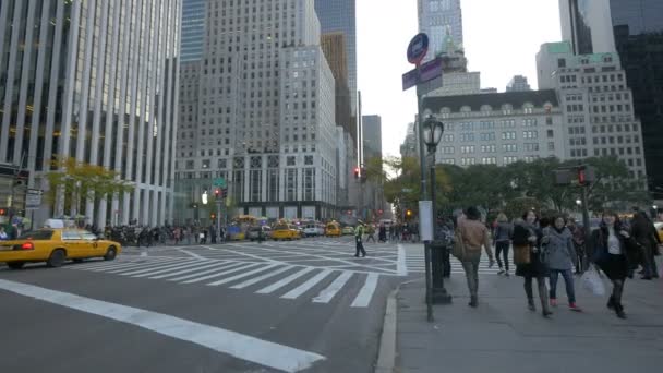 Intersección Carreteras Nueva York Estados Unidos — Vídeos de Stock