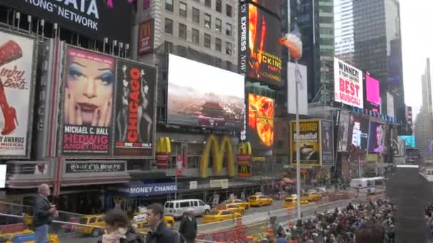 Times Square Στη Νέα Υόρκη — Αρχείο Βίντεο