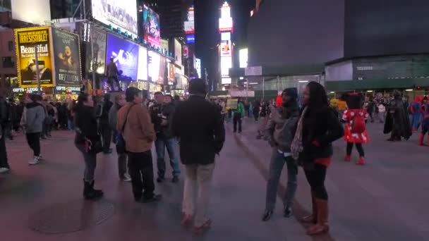 Folla Times Square New York — Video Stock