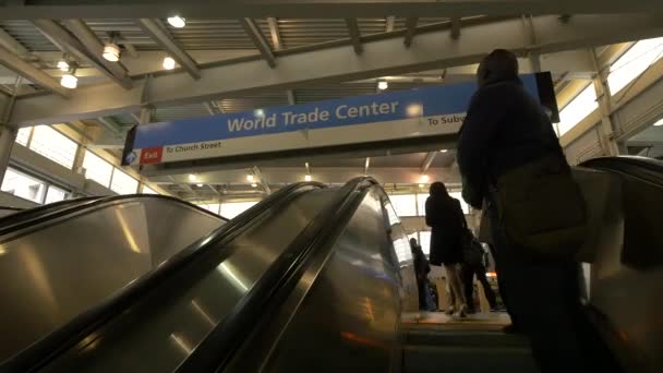 World Trade Center Tunnelbanestation New York Usa — Stockvideo