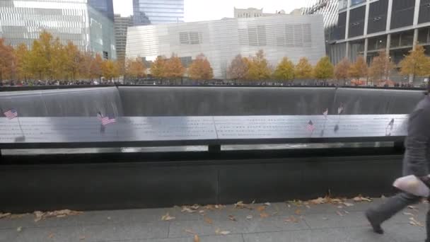 Painel Bronze Memorial Nova York Eua — Vídeo de Stock