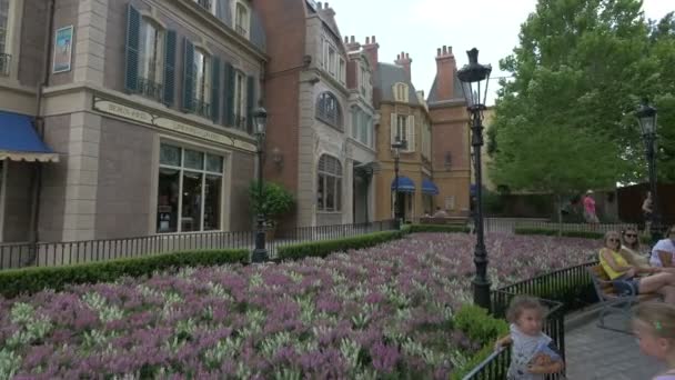 Flower Garden France Περίπτερο Στο Epcot Center — Αρχείο Βίντεο