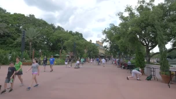 Aleja Między Marokiem Pawilonem Francuskim Epcot — Wideo stockowe