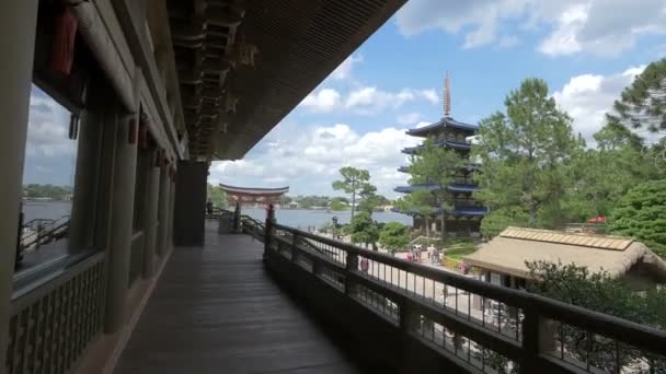 Ιαπωνική Βεράντα Στο Epcot Center — Αρχείο Βίντεο