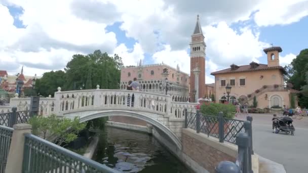 Isola Bridge Italy Pavilion Epcot — Αρχείο Βίντεο