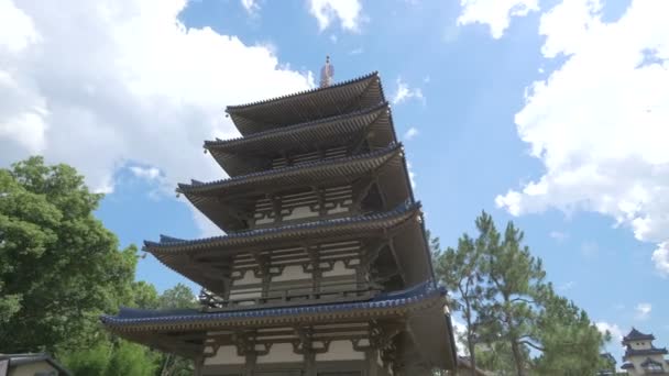 日本の塔の低角度 — ストック動画