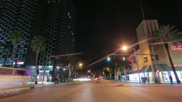 Malam Tiba Lincoln Road Mall — Stok Video