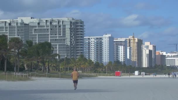 Miami Beach Jobb Partján Amerikai Egyesült Államokban — Stock videók