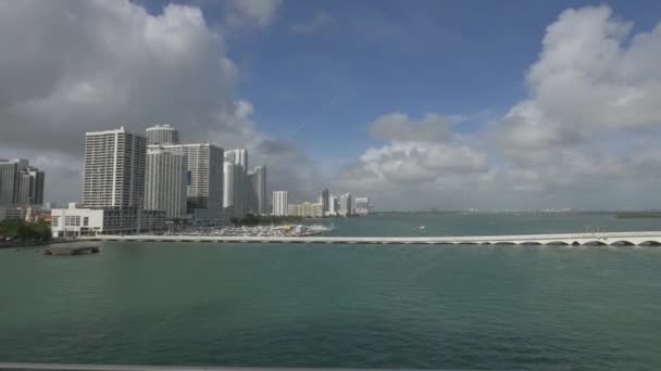 Venetiaanse Causeway Miami — Stockvideo