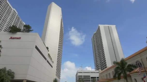 Byggnader Miami Usa — Stockvideo