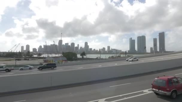 Most Macarthur Causeway Miami — Wideo stockowe