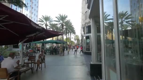 Lincoln Road Mall Miami Beach Ηνωμένες Πολιτείες Της Αμερικής — Αρχείο Βίντεο