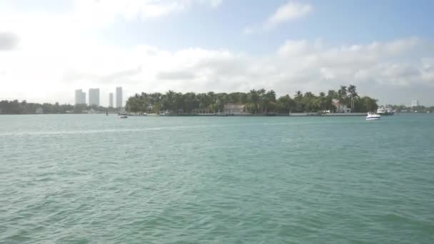Islas Miami Vistas Desde Bahía — Vídeos de Stock